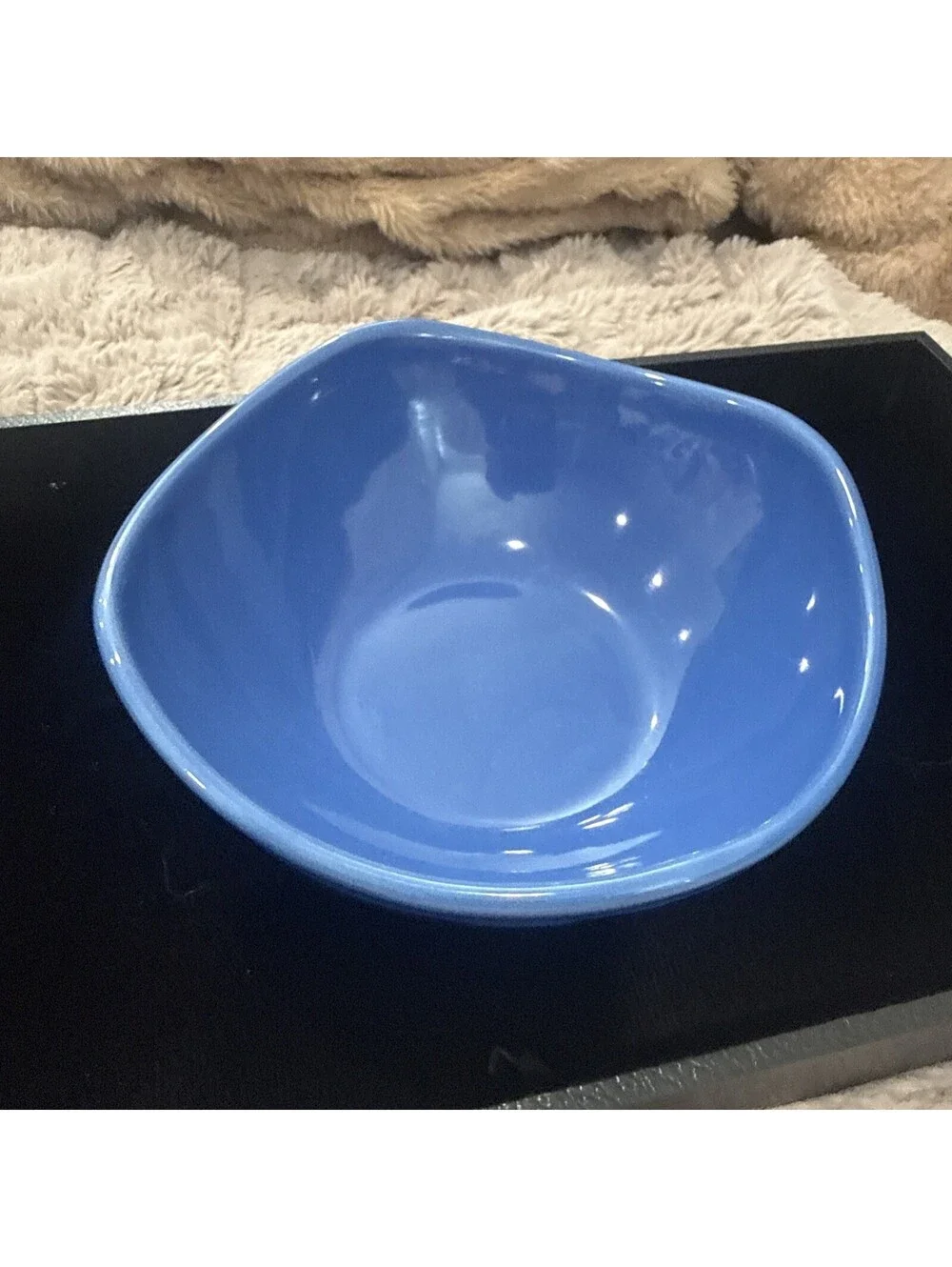 Longaberger Woven Traditions Dessert Ripple Bowl Cornflower Retired #646028 EUC